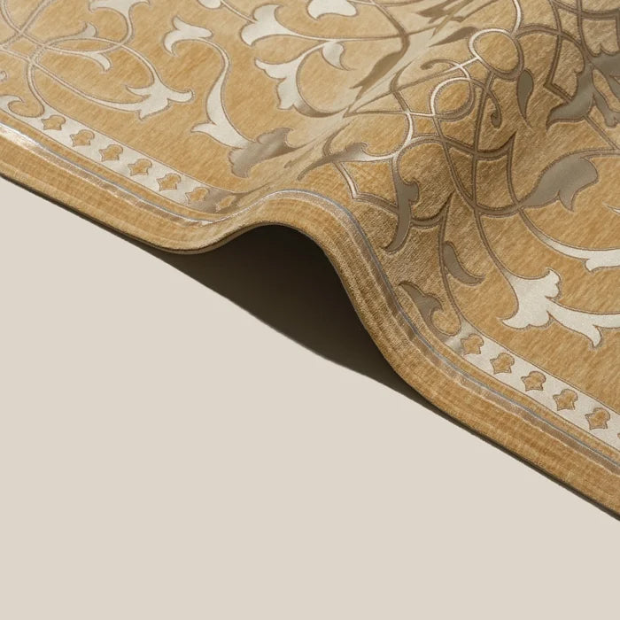 Luxury Chenille Prayer Mat – Dark Beige