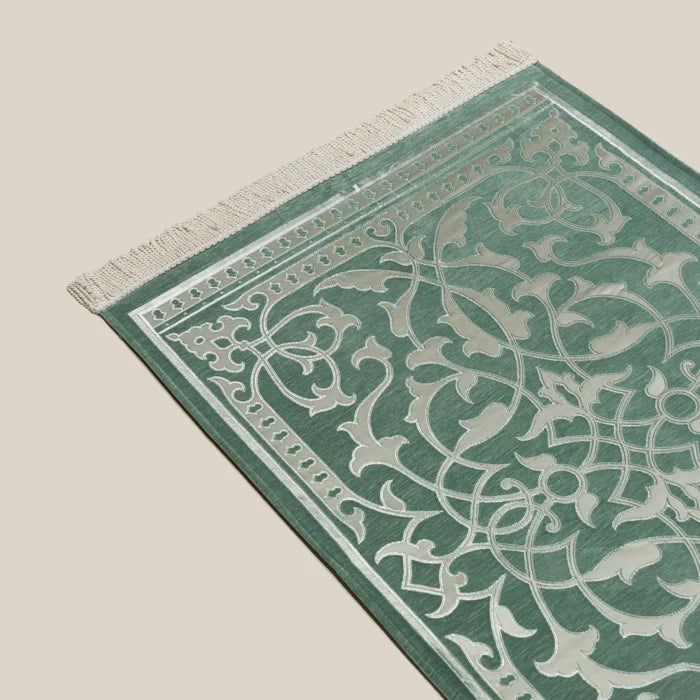 Luxury Chenille Prayer Mat – Green