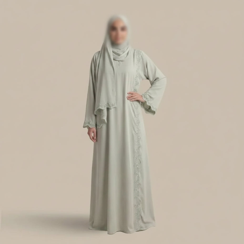 Open Front Prayer Garment – Green