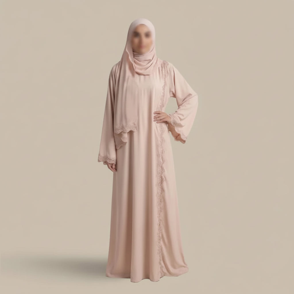 Open Front Prayer Garment – Pink